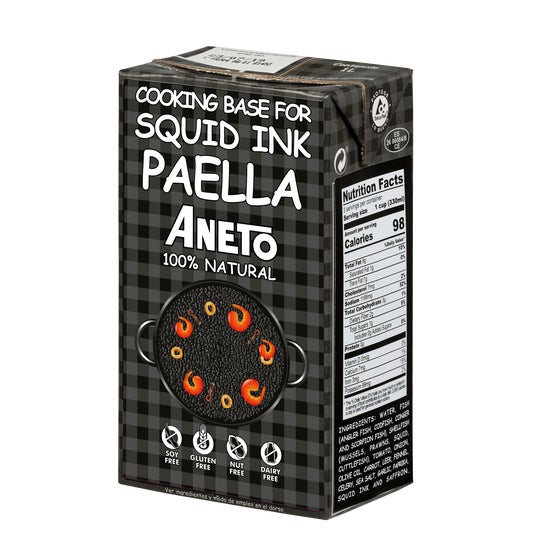 Caldo Aneto Paella Caldo de Arroz Preto 1000ml