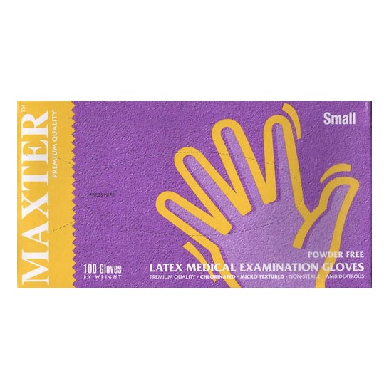 Maxter Guantes Látex S Talla 7 100uds