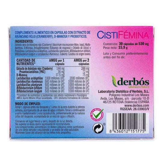 Derbos Cistifemin 60caps Derbos Cistifemin 60caps