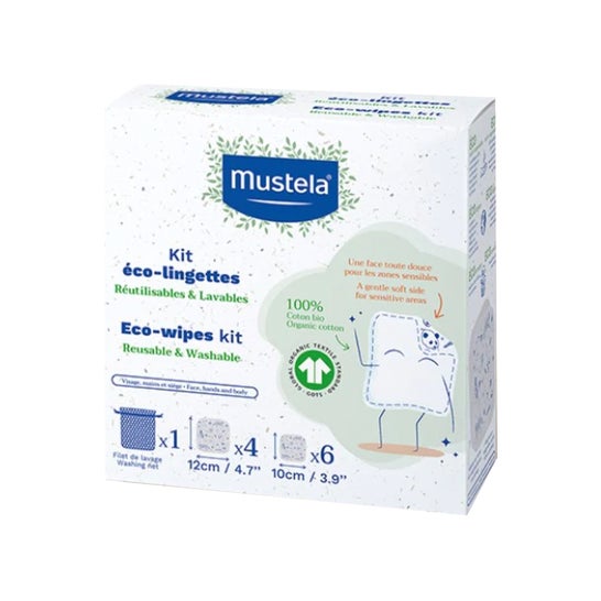 Mustela Kit Eco Toalhetes Reutilizáveis e Laváveis 10 Unidades