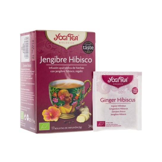 Yogi Tea Gengibre Hibisco 17 saquetas