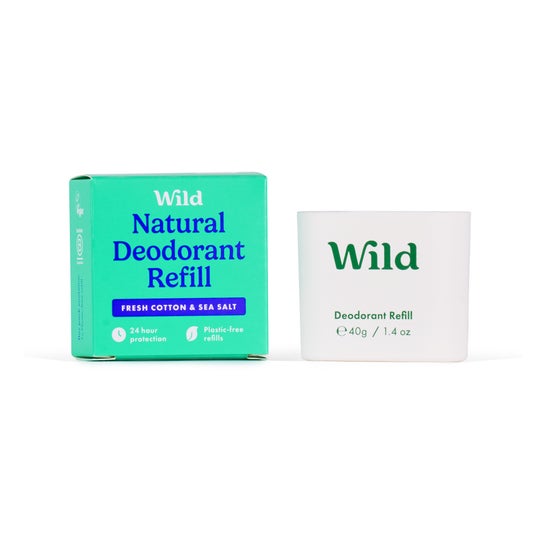 Wild Desodorizante Natural Recarga Algodão Fresco e Sal Marinho 40g