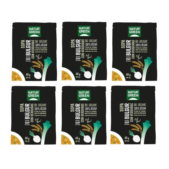 NaturGreen Pack Sopa de Bulgur com Legumes Bio 6x40g