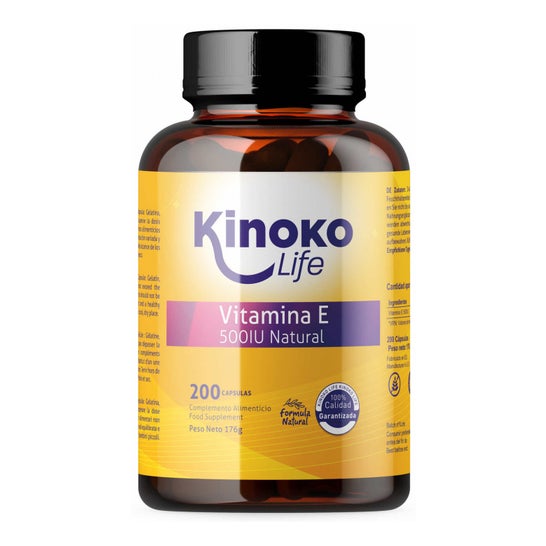 Kinoko Life Vitamina E 500IU Natural 200caps