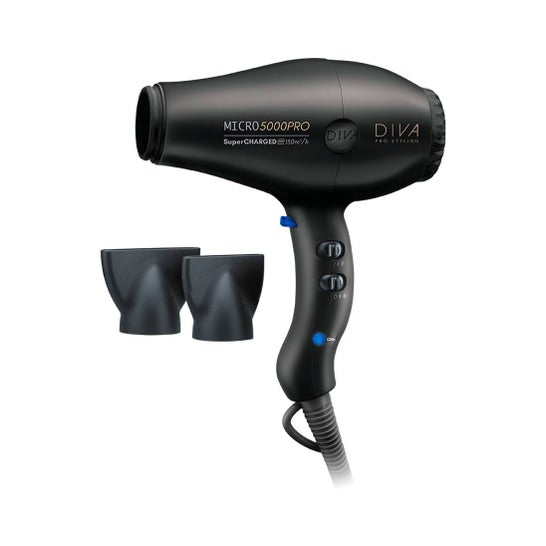 Diva Pro Styling Micro 5000 Pro Secador Black 2000W 1 Unidade