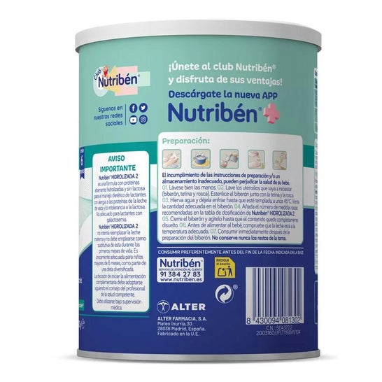 Nutribén Hidrolisada 2 400g Nutribén Hidrolisada 2 400g