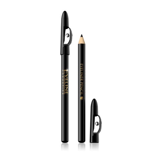 Eveline Cosmetics Lápis Delineador Olhos Longa Duração Preto 3 g