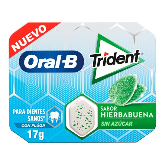 Oral B Trident Pastilha elástica de hortelã-pimenta 10 peças