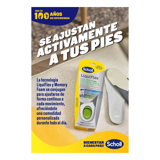 Scholl LiquiFlex Plantillas Soporte Diario Talla 2 1 Par