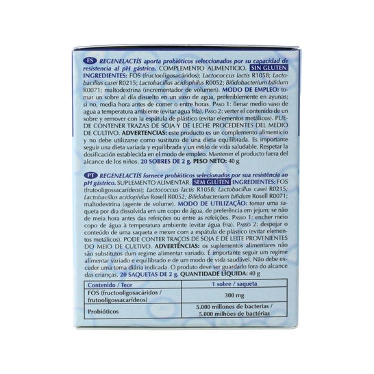 Dietético Intersa Regenelactis 5millones Lactobacillus 20 saquetas