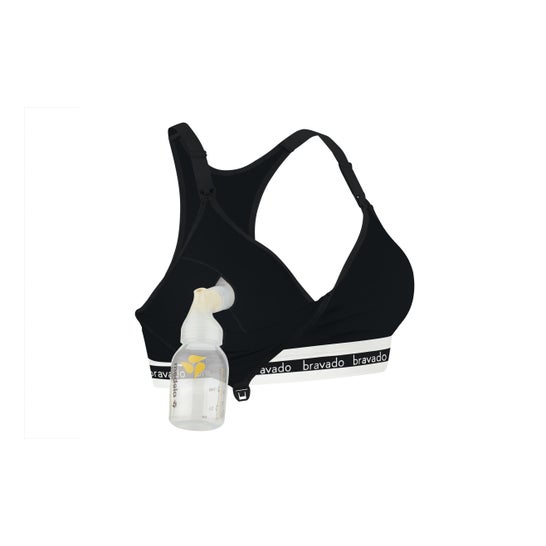 Bra Bra Bra Bombeio e Amamentação Bra Copo Completo Black L