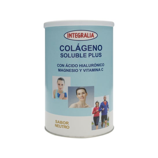 Integralia Collagen Soluble Plus sabor neutro de magnésio hialurônico 360g