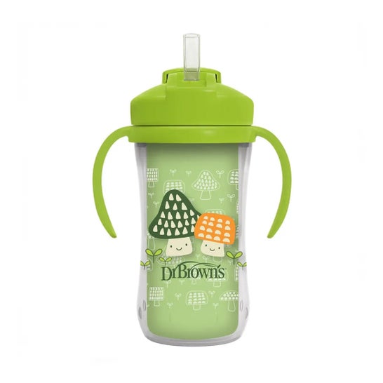 Dr Brown's Copo Térmico Palhinha Pegas Verde 300 ml 1 Unidade