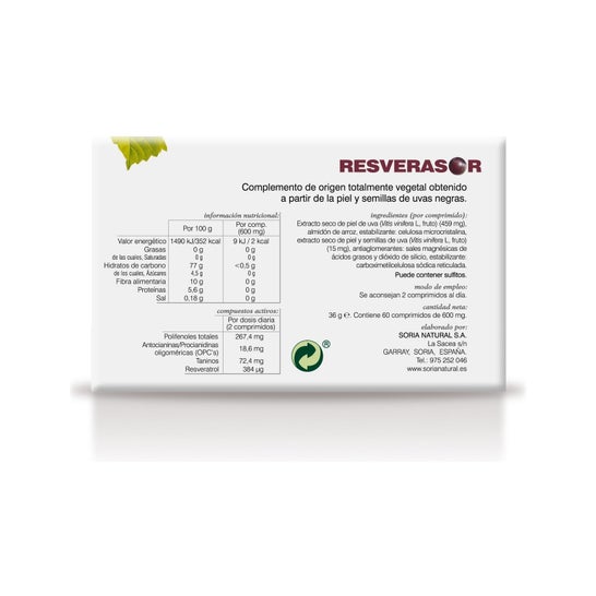 Soria Natural Resverasor 60comp
