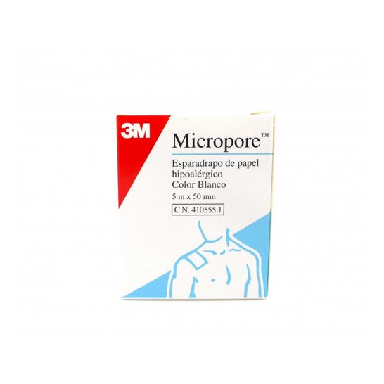 3M Esparadrapo Micropore Papel Blanco 5x5cm 1ud