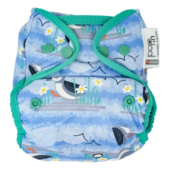 Close Pop-In Bambu Blue Puffin Fralda 1 Unidade