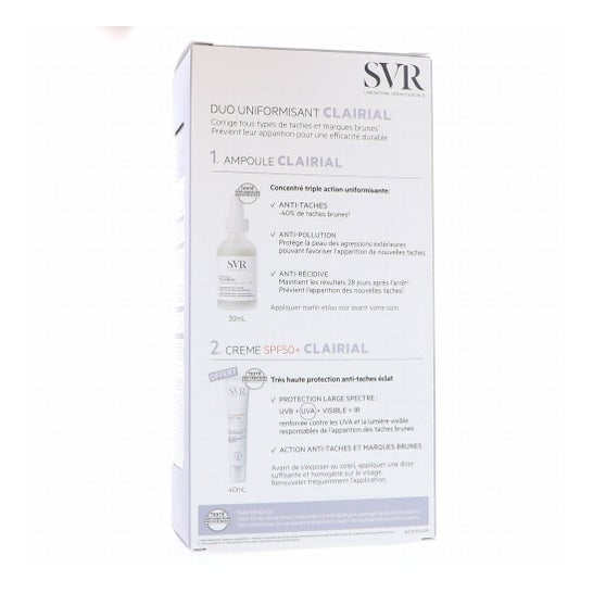 SVR Pack Clairial Ampola Antimanchas + Creme SPF50 2 unid.