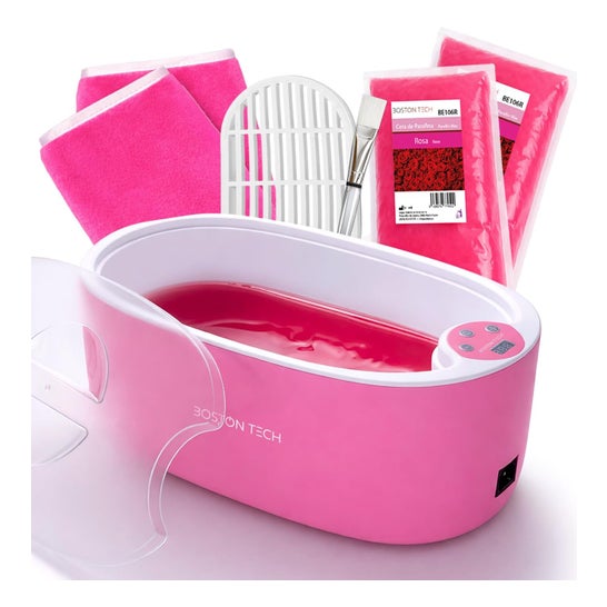 Boston Tech ParaffinLux Banho de Parafina para Mãos 5 Litros Com Cera Rosa