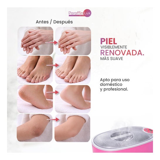 Boston Tech ParaffinLux Banho de Parafina para Mãos 5 Litros Com Cera Rosa
