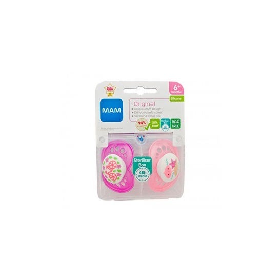 MAM original silicone chupeta 16 + m 2uds