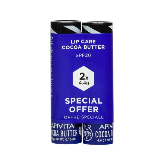 Apivita Baton Duplo Azul Cacau 2x8,8g