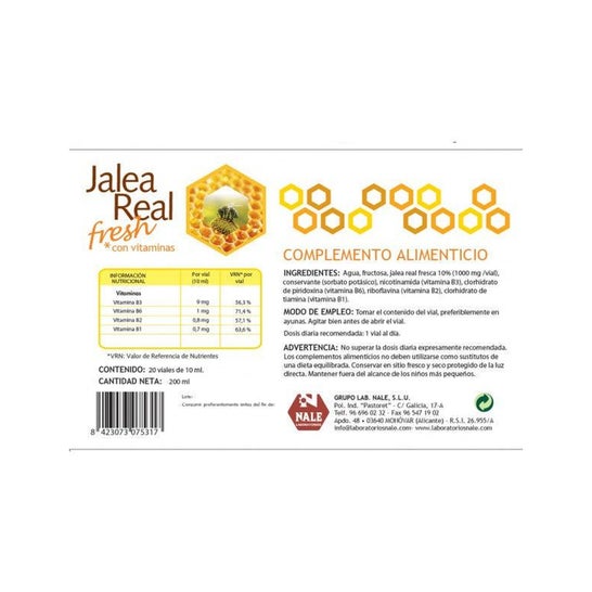 Geléia Real Nale Fresca 20 ampolas