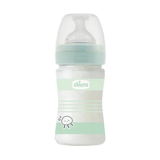 Chicco Well-Being Biberão Vidro Fluxo Lento Verde +0M 150ml Chicco Well-Being Biberão Vidro Fluxo Lento Verde +0M 150ml