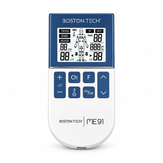 Boston Tech Eletroestimulador TENS EMS 5em1 Recarregável Azul