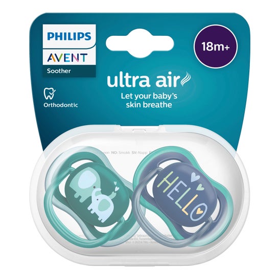 Philips Avent Ultra Air 18M+ Chupeta Menino 2 Unidades