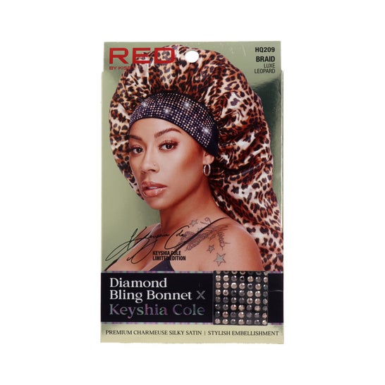 Red By Kiss Diamond Bling Bonnet Braid Luxe Leopard 1 Unidade