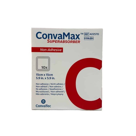 Convamax Superabsorber No Adhesivo 15x15 10uds