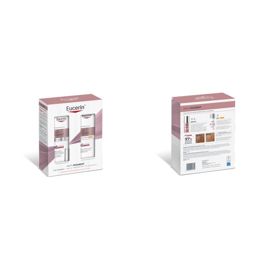 Eucerin Pack antimanchas Anti-Pigment Dual Serum 30ml + Mini Gel Limpiador 20ml + Mini Pigment Control FPS 50+ 7ml