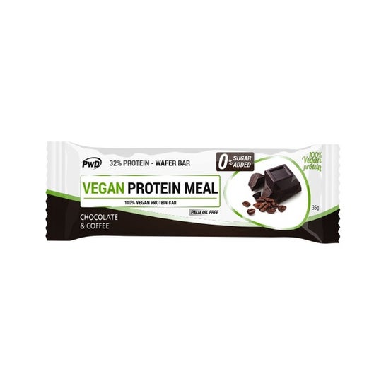 Pwd Vegan Protein Meal Barrita Sabor Chocolate y Café 35g