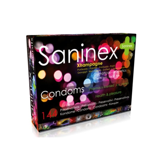 Saninex Xhampagne Preservativos Aromáticos 144uds