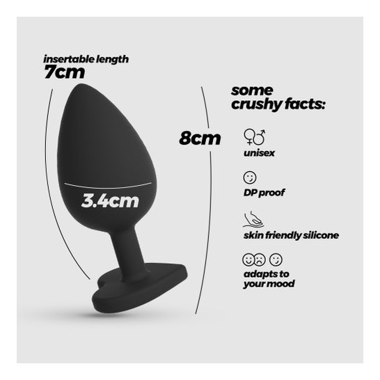 Crushious Cuore Plug Anal Médio Jóias Intercambiáveis 1 Unidade