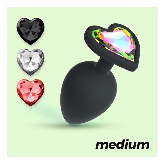 Crushious Cuore Plug Anal Médio Jóias Intercambiáveis 1 Unidade
