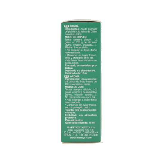Marnys Aceite Esencial Alimentario De Naranja Estuche 15ml