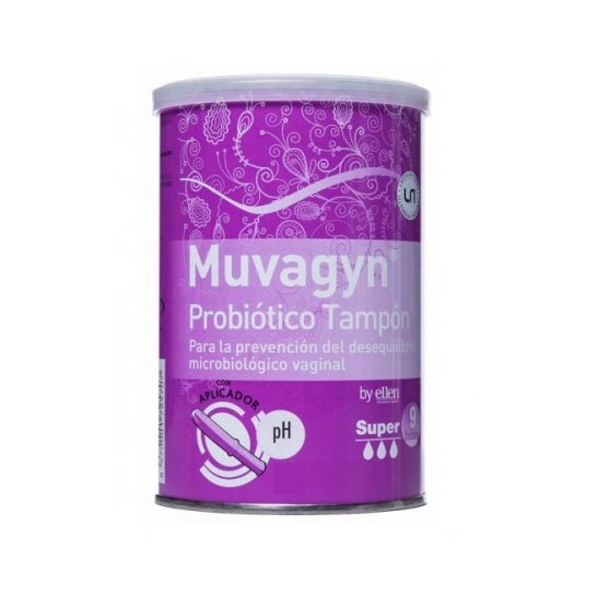 Muvagyn® Super Tampão Probiótico com Aplicador 9Uds