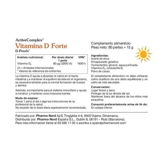 Activecomplex Vitamina D 3200Ui 80 Pérolas Activecomplex Vitamina D 3200Ui 80 Pérolas
