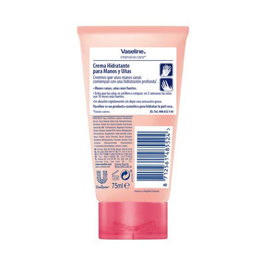 Cuidados Intensivos de Vaselina para Mãos e Unhas 75ml