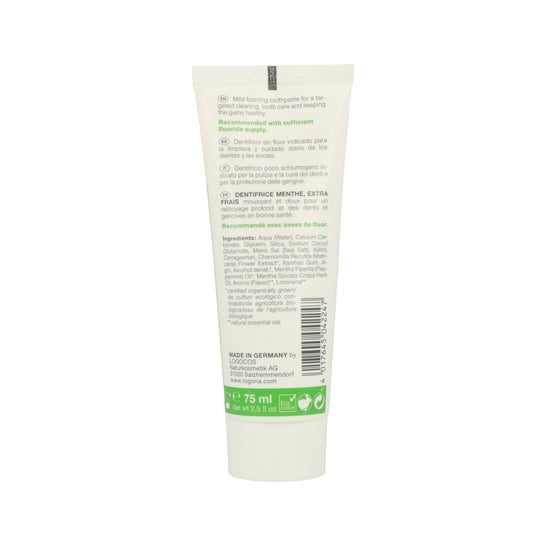 Logona Pasta de Dente de Menta Extra Fresca 75ml