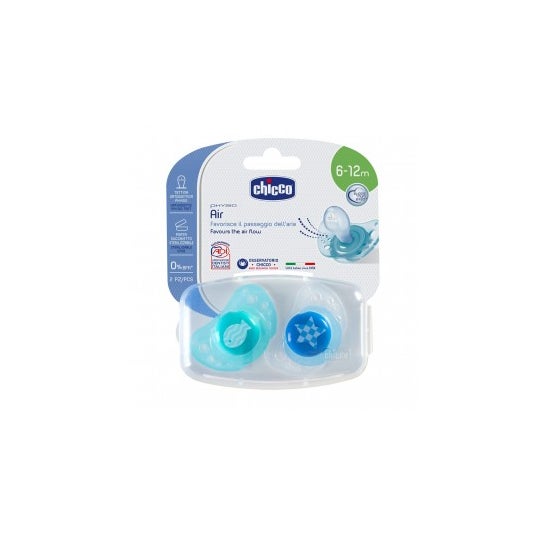 Chicco Chupeta Physioair Azul Silicone 6-12