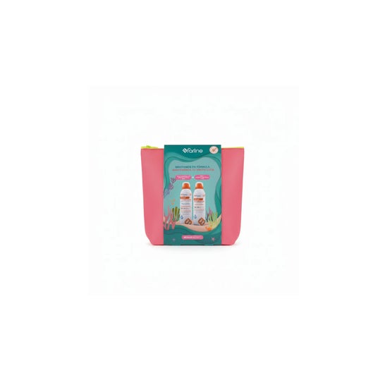 Farline Conjunto Solar Spray SPF50 Pediátrico 200 ml + Adulto 200 ml + Nécessaire