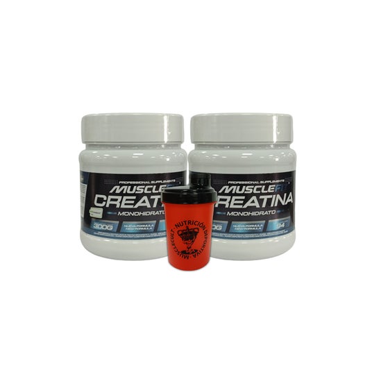 MuscleFit Pack Creapure Creatina Monohidrato Micronizada 2x300g + Shaker