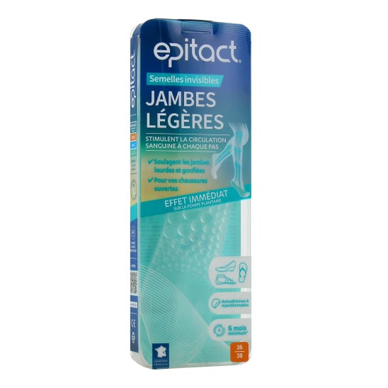 Epitact Palmilhas Invisíveis Pernas Leves Tamanho 36-38 1 Par