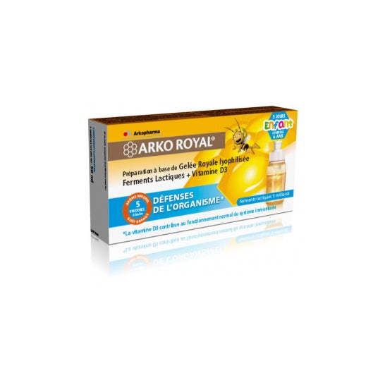 Arkopharma Royal Gelee + Fermentos Lácticos + Vitamina D3 Junior 5 Unidose