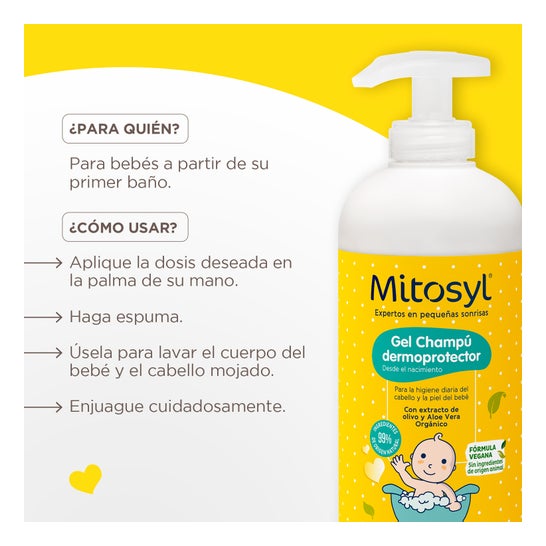 Mitosyl Bebé e Criança Lavagem Bio Corpo e Cabelo 490ml