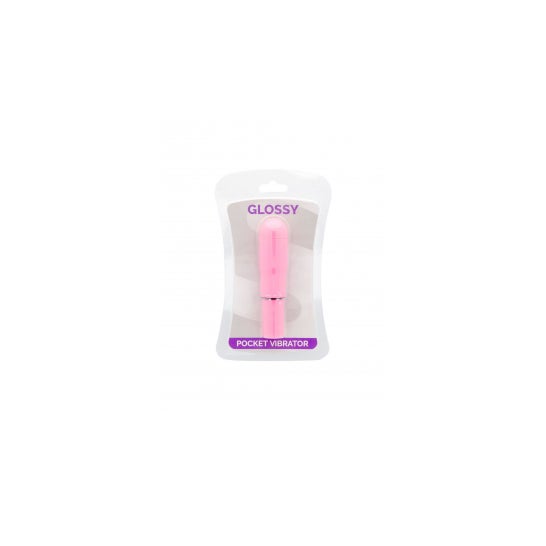 Vibrador de Bolso Brilhante Cor-de-Rosa Intensa