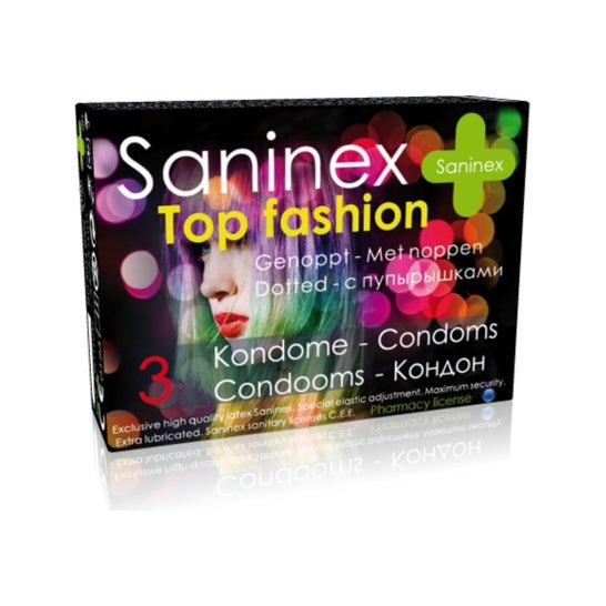 Preservativos Saninex Top Fashion Stippled 3 pcs