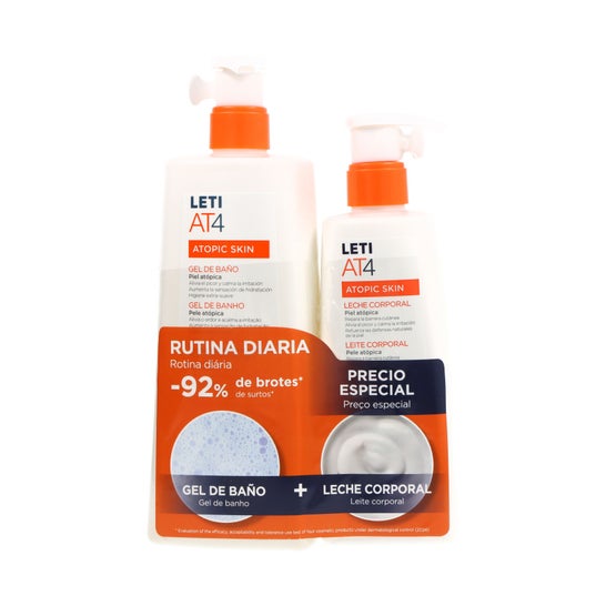 LetiAT4 Pack Gel Banho 500ml + Leite Corporal 250ml